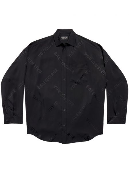 Košulja s printom Balenciaga crna