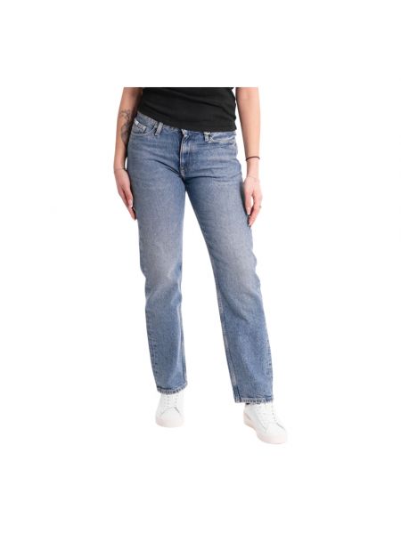 Low waist straight jeans Calvin Klein Jeans blau