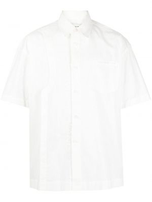 Памучна риза с принт Feng Chen Wang бяло