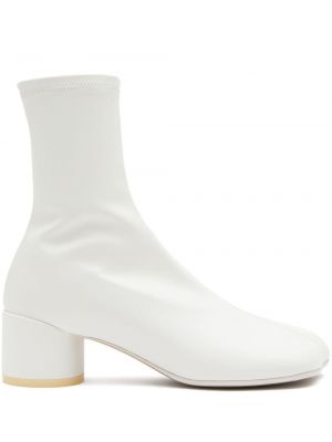 Ankle boots skórzane Mm6 Maison Margiela białe