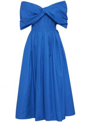 Šaty s mašľou Alexander Mcqueen modrá