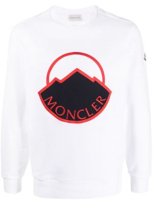 Sweatshirt med broderi Moncler vit