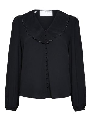 Блуза Selected Femme черно