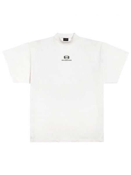 Пухена тениска Balenciaga бяло