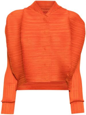 Plisovaná bunda Pleats Please Issey Miyake oranžová