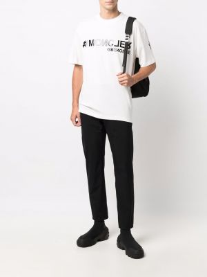 Camiseta con estampado Moncler Grenoble blanco