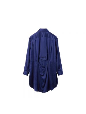 Blusa de raso oversized Mm6 Maison Margiela azul