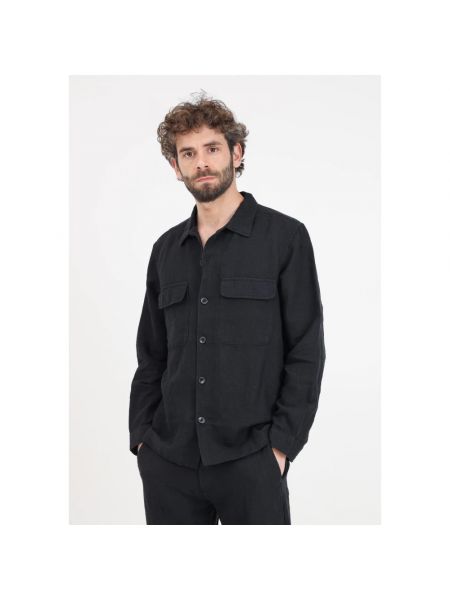 Camisa con bolsillos Selected Homme negro