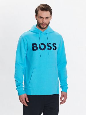 Majica dugih rukava sa dugačkim rukavima bootcut Boss plava