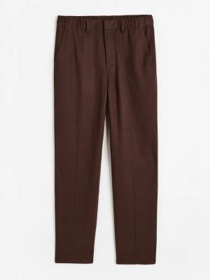 Классические брюки из лиоцела H&m коричневые
