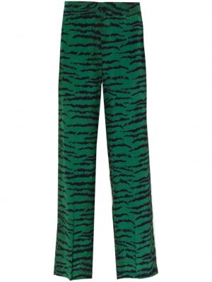 Ravne hlače s potiskom s tigrastim vzorcem Victoria Beckham