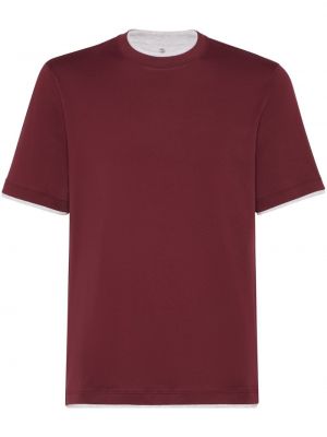 T-shirt Brunello Cucinelli rød