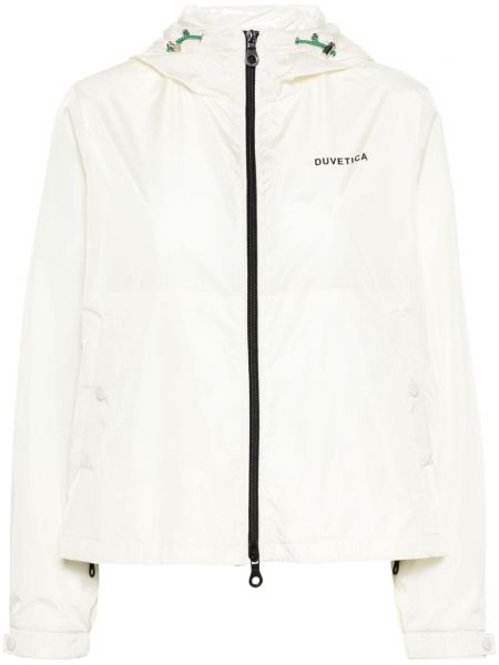 Blouson bomber à capuche Duvetica blanc