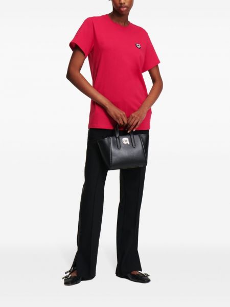 Kokvilnas t-krekls Karl Lagerfeld sarkans
