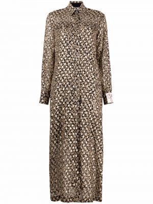 Leopardí šaty s potiskem Golden Goose