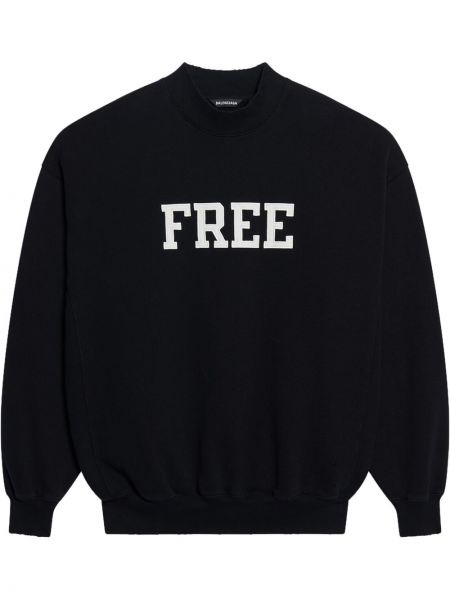Sweatshirt mit rundem ausschnitt Balenciaga schwarz