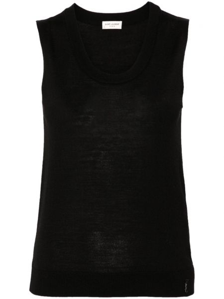 Tanktop i uld Saint Laurent sort