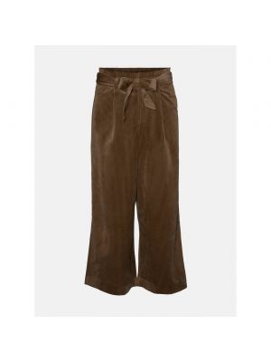 Pantaloni culottes de catifea cord Vero Moda maro