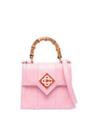 Leder shopper handtasche Casablanca pink