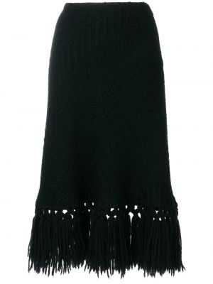 Falda con flecos de punto Dolce & Gabbana Pre-owned negro