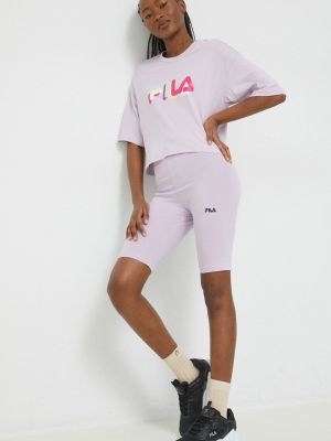 Фіолетова бавовняна футболка Fila