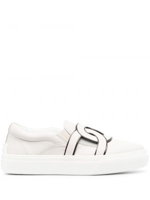 Sneakers i läder med slip-on Tod's