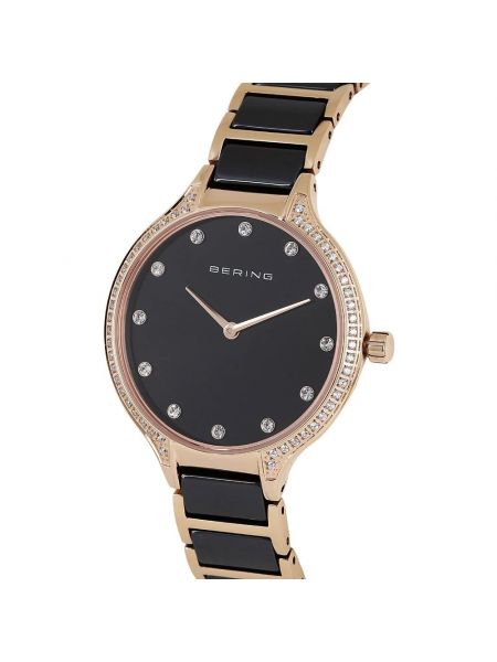 Armbanduhr aus roségold Bering schwarz