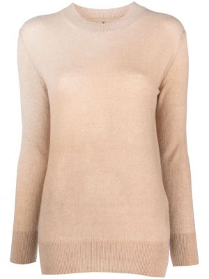 Kašmírový sveter s prechodom farieb Ermanno Scervino béžová