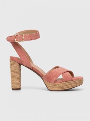 Semišové sandály Lauren Ralph Lauren růžové