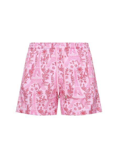 Pantalones cortos de nailon con estampado Vilebrequin rosa