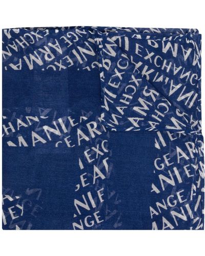 Pañuelo con estampado Armani Exchange azul