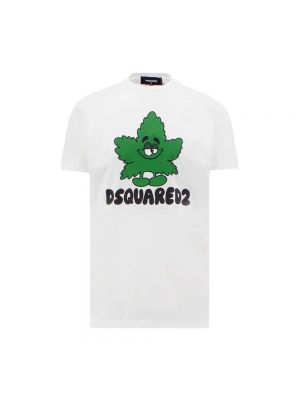 Hemd mit print Dsquared2 weiß