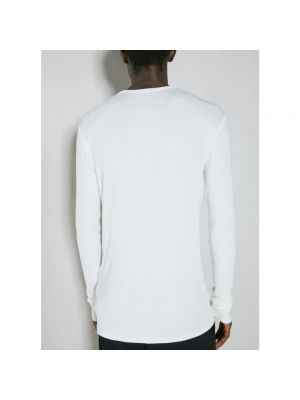 Camiseta slim fit de tela jersey Ann Demeulemeester blanco