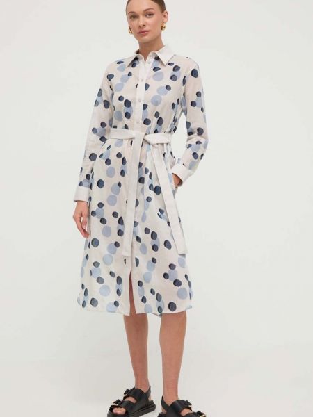 Pamučna mini haljina Max Mara Leisure siva