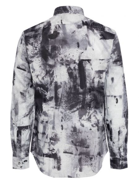 Chemise en coton à imprimé à motifs abstraits Paul Smith gris