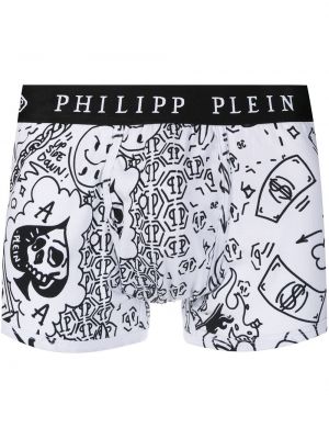 Chaussettes à imprimé Philipp Plein blanc