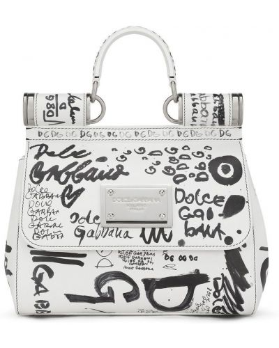 Trykt shoppingbag Dolce & Gabbana hvit