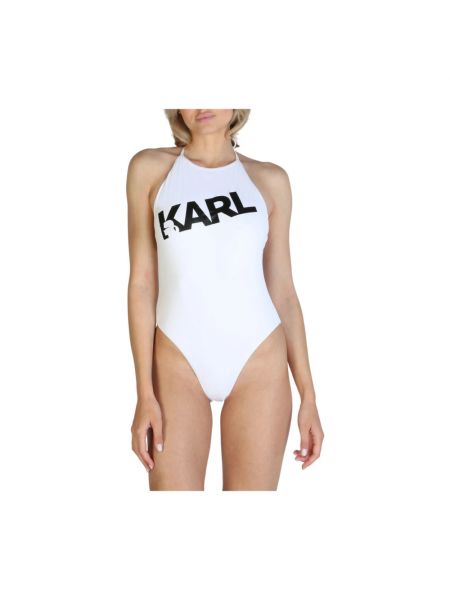 Einteiliger badeanzug Karl Lagerfeld weiß