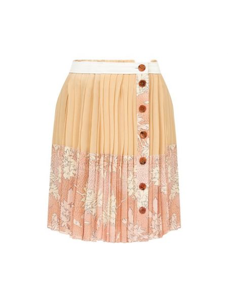 Шелковая юбка Chloé розовая