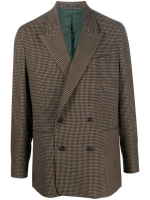 Sjekket lang blazer Paul Smith brun