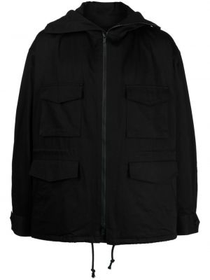 Jakna s kapuco Yohji Yamamoto črna