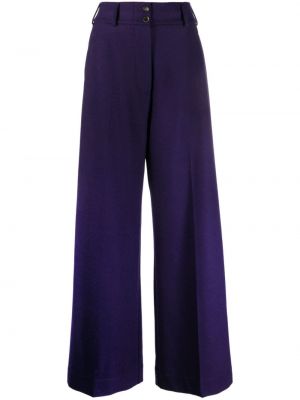 Pantalon taille haute large Etro violet