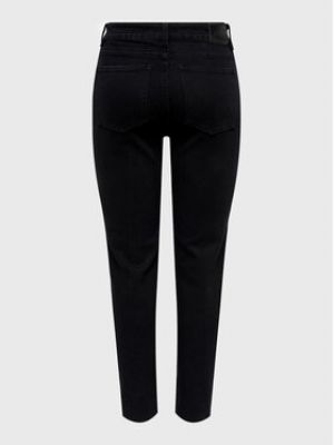Priliehavé džínsy s rovným strihom Only čierna