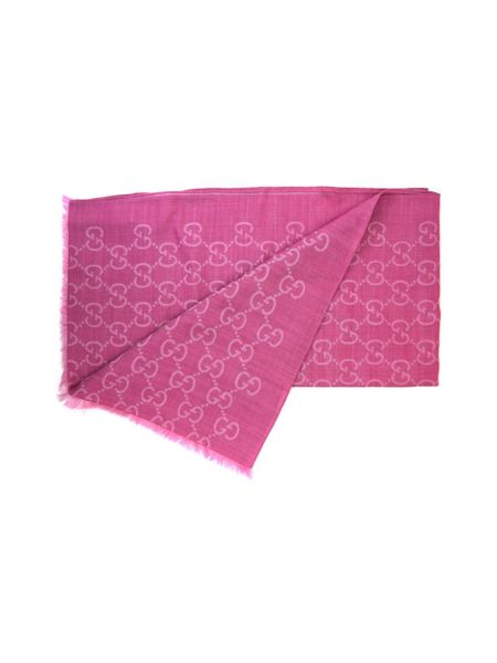 Bufanda con estampado Gucci rosa