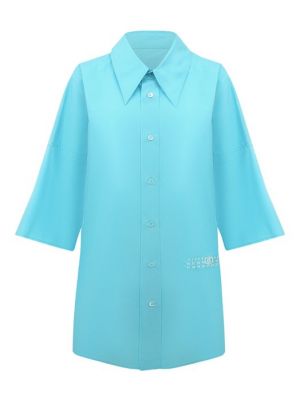 Хлопковая рубашка Mm6 голубая