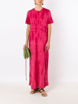 Bavlněné dlouhé šaty Osklen růžové