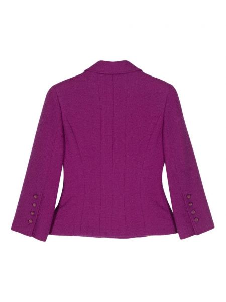 Veste à boutons en tweed Chanel Pre-owned violet