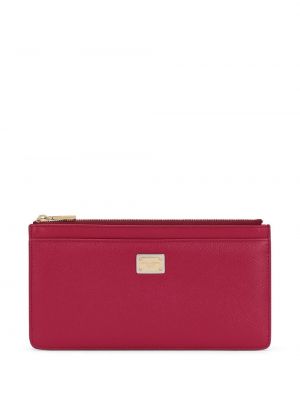 Červená kožená peněženka Dolce & Gabbana