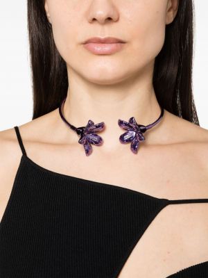 Květinový náhrdelník Marni fialový
