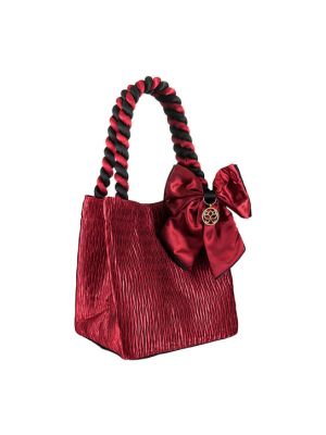 Атласная дорожная сумка O!glamour красная